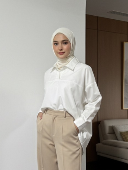 White Blouse with Inner Lining