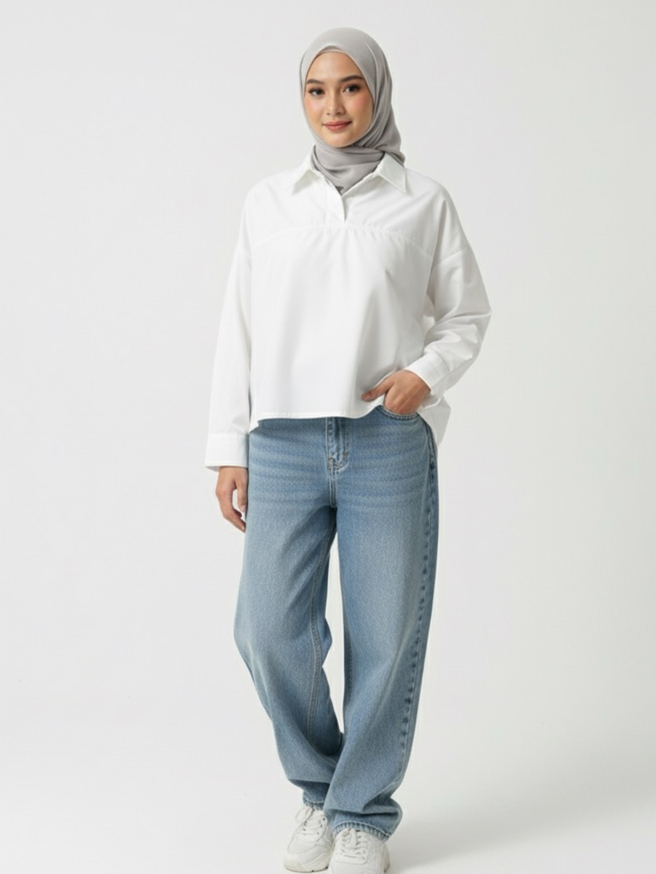 White Blouse with Inner Lining